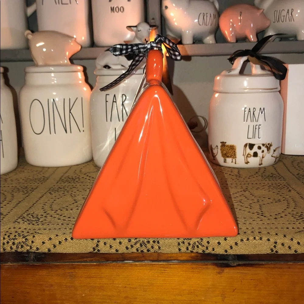 Rae Dunn INTO THE WILD Tent Shaped Birdhouse Orange